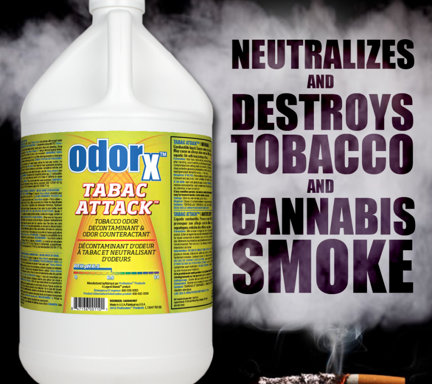 How to remove tobacco / cannabis smoke odors